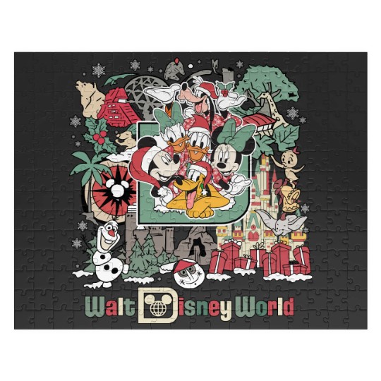 Vintage Disneyworld Mickey And Friends Christmas Jigsaw Puzzles, Disney Christmas Jigsaw Puzzles