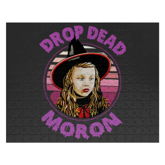 Dani Dennison Hocus Pocus Drop Dead Moron Halloween Jigsaw Puzzles, Disney Witch Scary Movie Jigsaw Puzzles