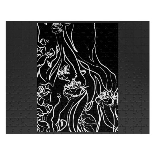 Beautiful red rose picture- floral print  Top: Disney princess tattoo Shirt,  Princess tattoo vintage t shirt, Disney princess tattoo Gift Fan S-5XL Jigsaw Puzzles