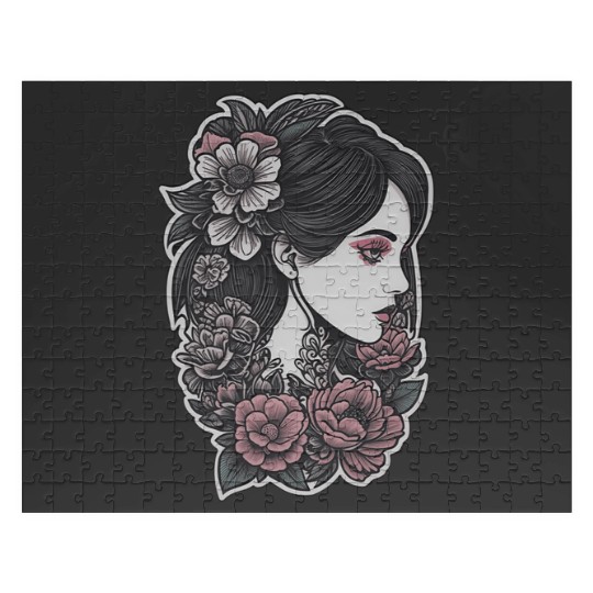 Gothic: Disney princess tattoo Shirt,  Princess tattoo vintage t shirt, Disney princess tattoo Gift Fan S-5XL Jigsaw Puzzles