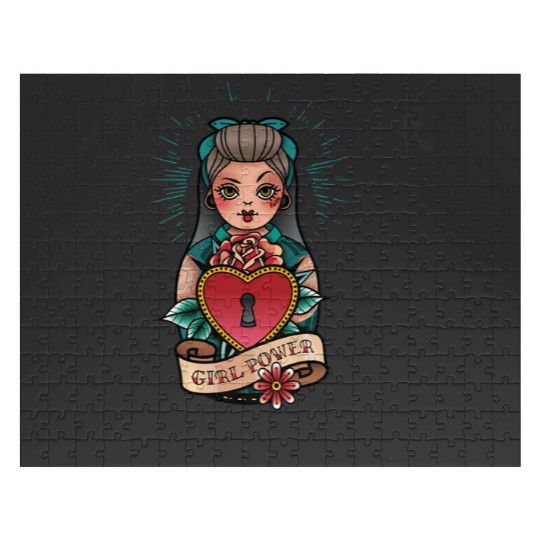 Girl power tattoo old school tees  : Disney princess tattoo Shirt,  Princess tattoo vintage t shirt, Disney princess tattoo Gift Fan S-5XL Jigsaw Puzzles