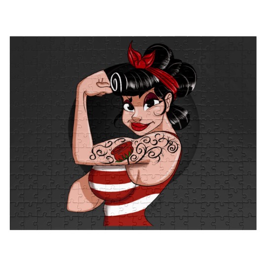 Bella Rose strong  : Disney princess tattoo Shirt,  Princess tattoo vintage t shirt, Disney princess tattoo Gift Fan S-5XL Jigsaw Puzzles