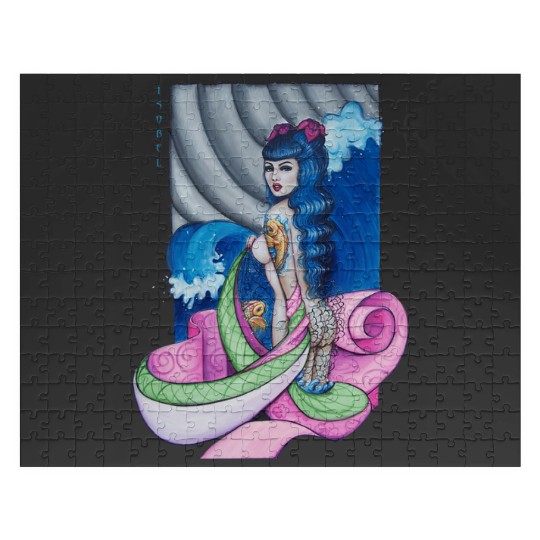 Kimono wave  : Disney princess tattoo Shirt,  Princess tattoo vintage t shirt, Disney princess tattoo Gift Fan S-5XL Jigsaw Puzzles