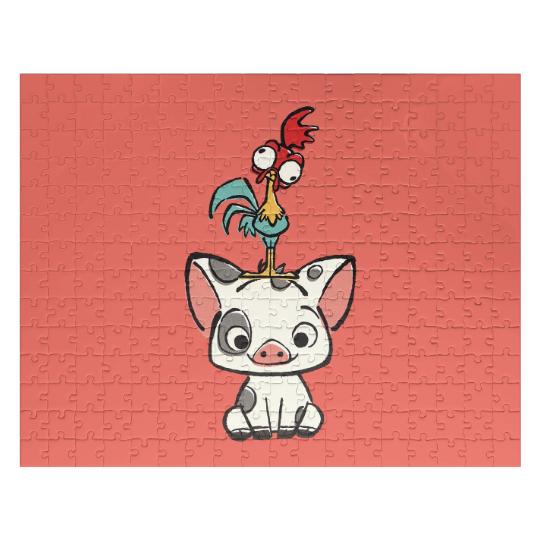 Colors Disney Moana Jigsaw Puzzles, Hei Hei and Pua Jigsaw Puzzles