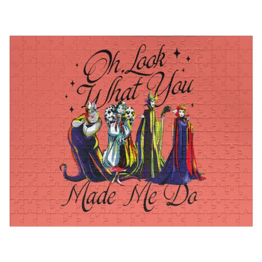 Evil Queen Malificent Cruella Ursula Jigsaw Puzzles, Disney Villains Jigsaw Puzzles