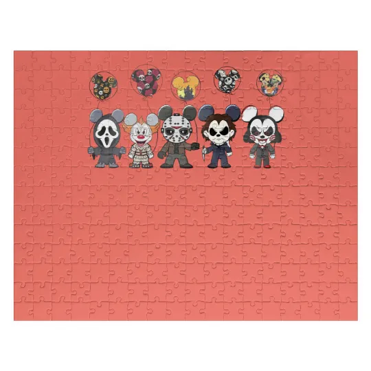 Mickey Creepy Tank, Mickey Halloween Tank, Scary Mickey Tank, Mickey Mouse Tank, Halloween Mickey, Scream Mickey Tank, Disney World Tank Jigsaw Puzzles