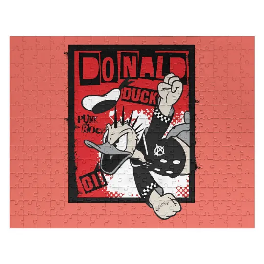 Donald Duck Punk Rock Disney Mickey Mouse Magic Kingdom Family  Jigsaw Puzzles