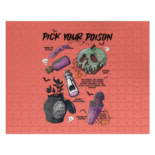 BVintage Retro Pick Your Poison Disney Halloween  Jigsaw Puzzles, Disney Villains