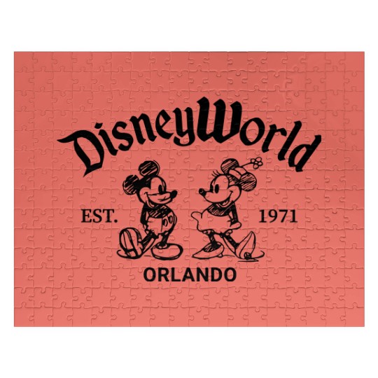 Discover Vintage Disney World Orlando Mickey And Minnie Jigsaw Puzzles, Disney Family Matching Jigsaw Puzzles