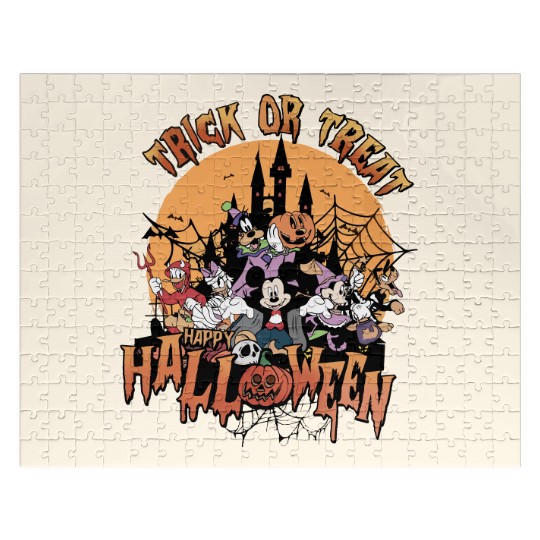 Retro Trick or Treat Disney Halloween Jigsaw Puzzles, Vintage Disney and Bella Jigsaw Puzzles