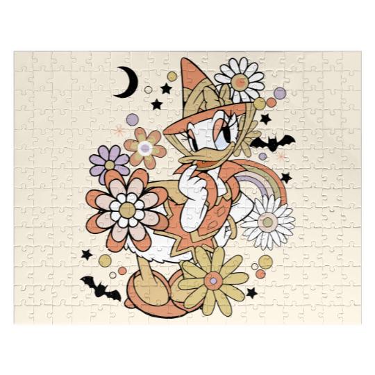 Daisy Duck Floral Halloween Jigsaw Puzzles, Vintage Disney Halloween Jigsaw Puzzles