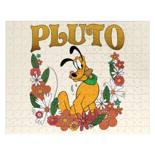 Pluto Dog Disney Floral Jigsaw Puzzles, Retro Pluto Jigsaw Puzzles, Disney Pluto Jigsaw Puzzles, Disney Animal Kingdom Jigsaw Puzzles