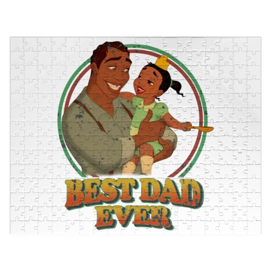 Retro James And Tiana Best Dad Ever Disney Jigsaw Puzzles