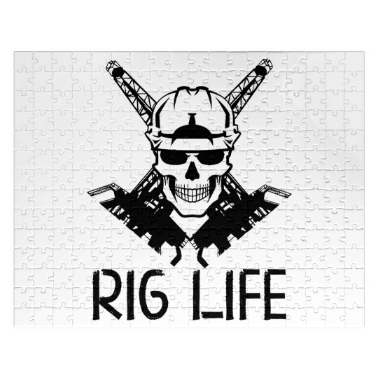 Oilfield Wife Roughneck Oil Drilling Frac crew Jigsaw Puzzles