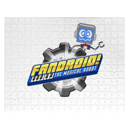 Fandroid Logo with Waving Fandroid Jigsaw Puzzles