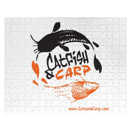 Catfish and Carp Circle Logo Jigsaw Puzzles
