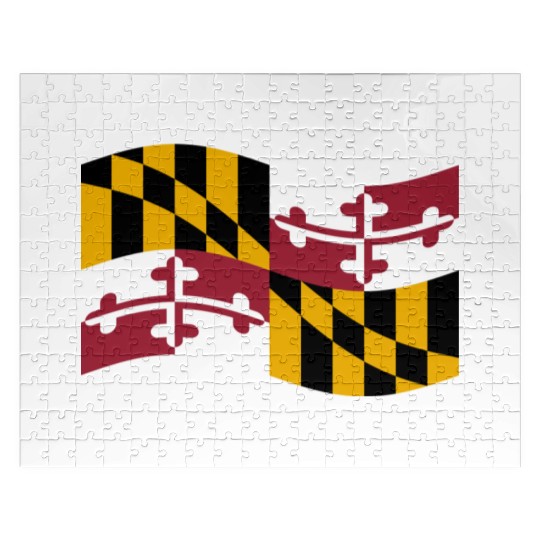 Waving Maryland Flag Jigsaw Puzzles