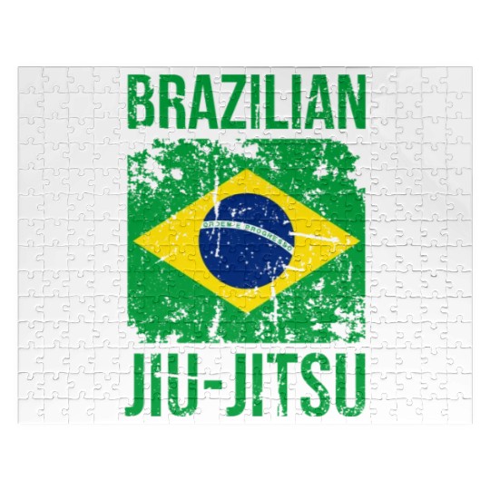 BJJ Brazilian Jiu Jitsu Flag Martial Arts Jigsaw Puzzles