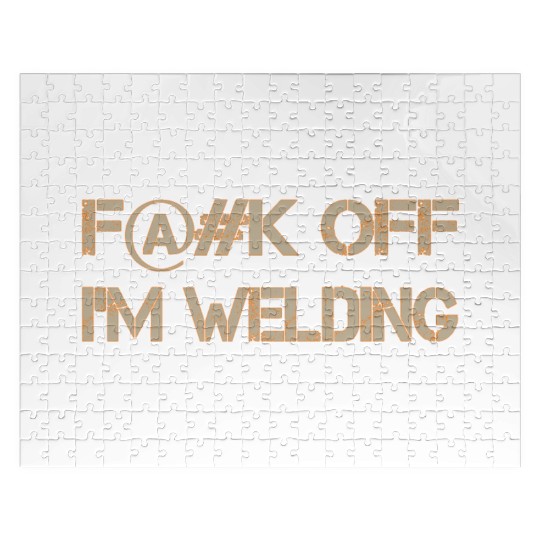 Fuck Off Tan-Orange Jigsaw Puzzles