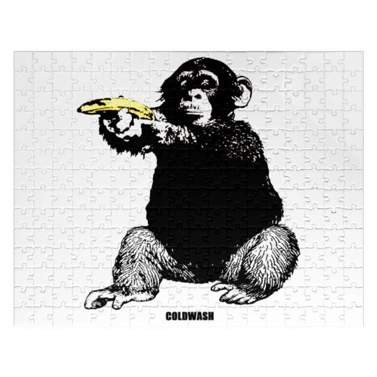 MONKEY SHOOTING BANANA Jigsaw Puzzles