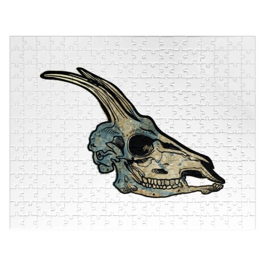 Capricorn skull Jigsaw Puzzles