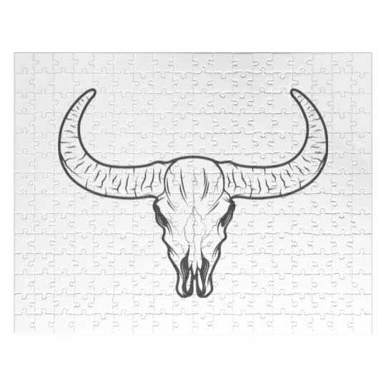 buffalo skull Jigsaw Puzzles