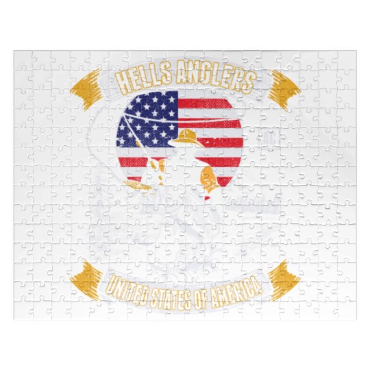 HELLS ANGLERS USA fishermen angler used look Jigsaw Puzzles