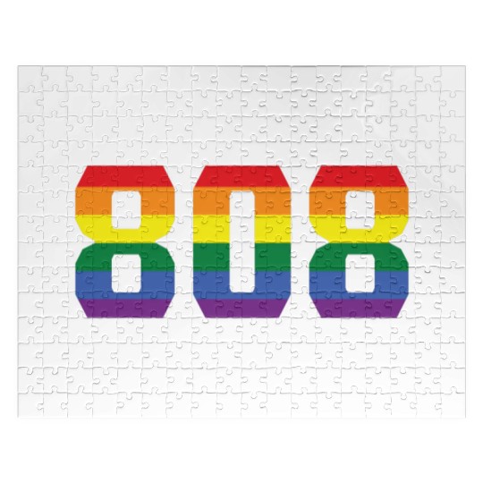 Gay Pride 808 Honolulu Area Code Jigsaw Puzzles