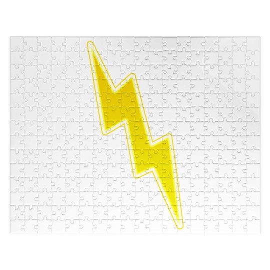 Zap - Yellow Lightning Bolt Jigsaw Puzzles