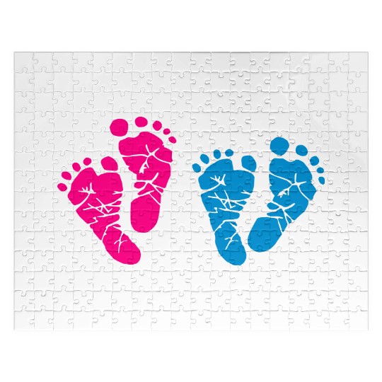 Twin Baby Feet - Pregnancy - Maternity - Mom to be Jigsaw Puzzles