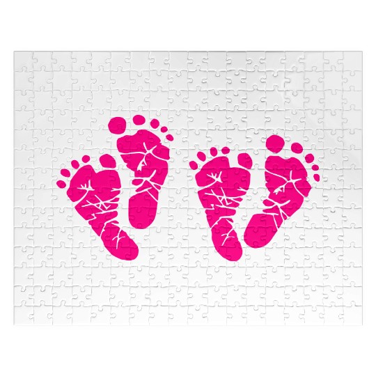 Twin Baby Feet - Pregnancy - Maternity - Mom to be Jigsaw Puzzles