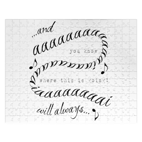 I will always love you lovers song proposal gift Jigsaw Puzzles