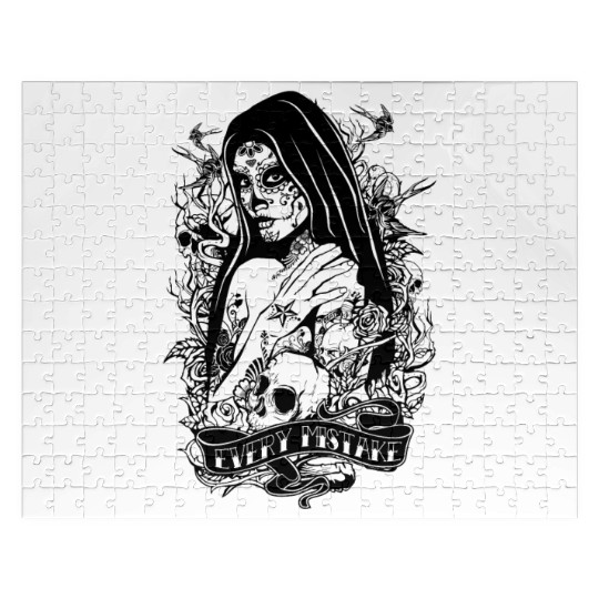 Santa Muerte Holy Woman Skull Mexico Dead Saint Jigsaw Puzzles
