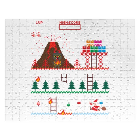 Santa vs Krampus: Merry 8-bit Christmas Jigsaw Puzzles