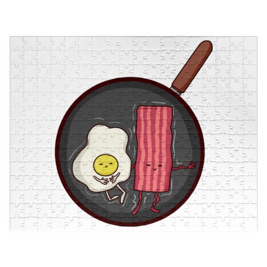 BACON X EGG FRYPAN Jigsaw Puzzles