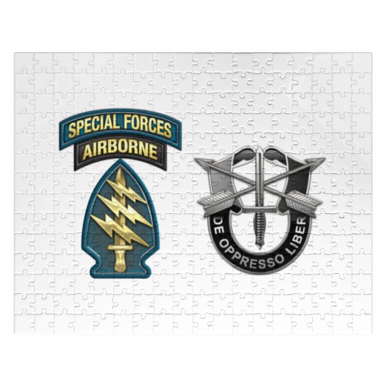 U S Army Special Forces Green Berets SSI DUI Jigsaw Puzzles