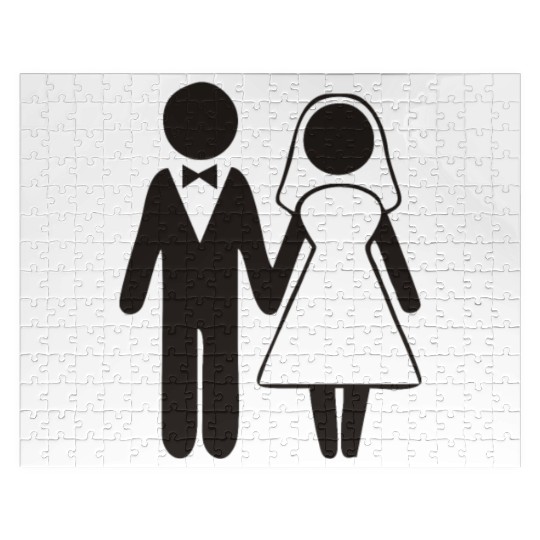 Bride And Groom Silhouette Jigsaw Puzzles