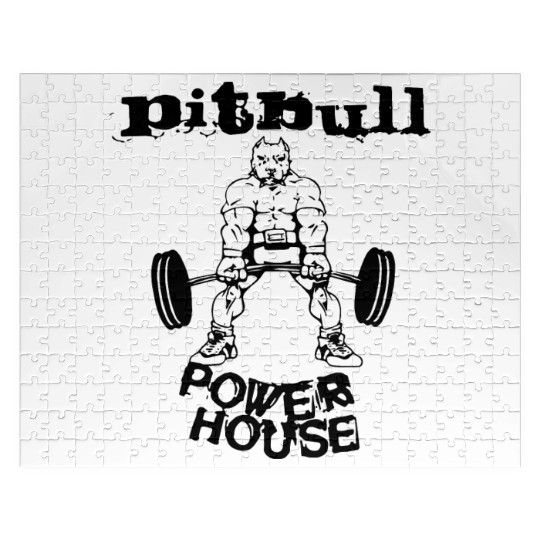 Pitbull Powerhouse Bodybuilding Workout Gym Jigsaw Puzzles