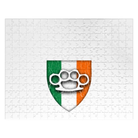Irish Hooligan Crest vintage distressed look Jigsaw Puzzles