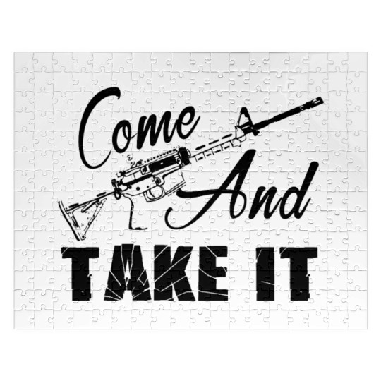 AR 15 Jigsaw Puzzles - AR 15 Come And Take It Jigsaw Puzzles