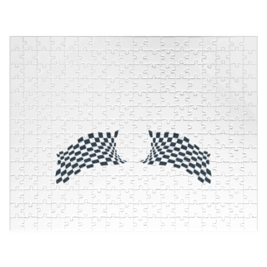 Pit Crew Car Enthusiast Race Track or Drag Strip Design Jigsaw Puzzles