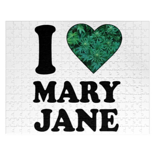I love mary jane weed hanf 420 gift ganja cannabis Jigsaw Puzzles