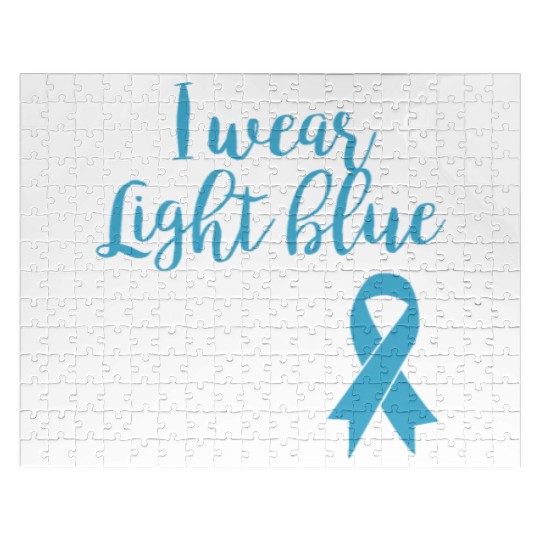I Wear Light Blue For Dad Jigsaw Puzzles Prostate Cancer