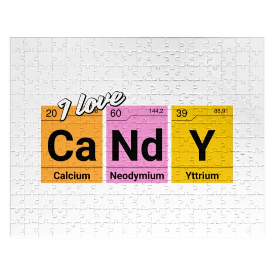 Candy love periodic table of elements Jigsaw Puzzles