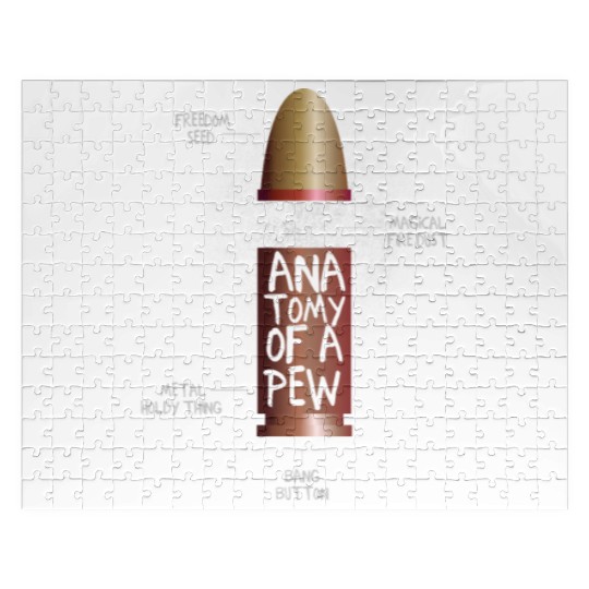 The anatomy of a pew funny bullet assembly Jigsaw Puzzles