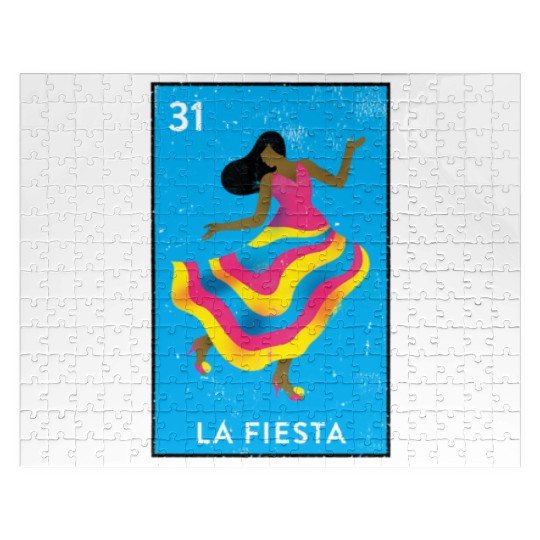 La Fiesta Mexican Loteria Bingo Card Jigsaw Puzzles