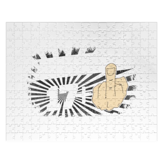 I Am 17 Plus One Middle Finger Funny 18th Birthday Jigsaw Puzzles