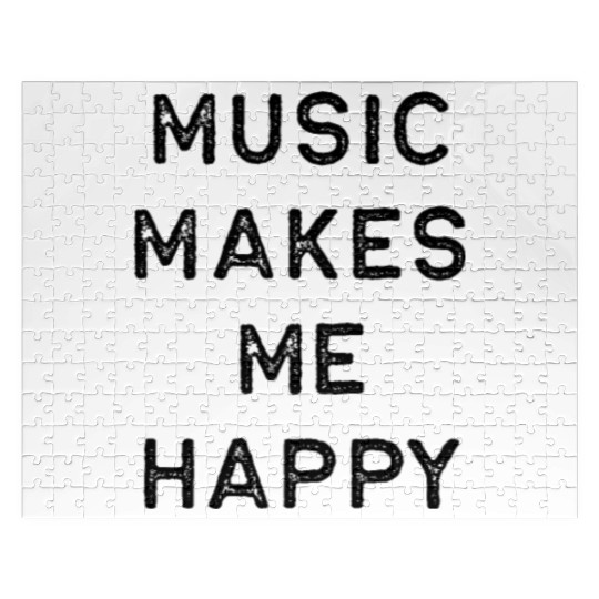 Music Jigsaw Puzzles Music Makes Me Happy Dark Song Writer Musician Guitar Player Singer Gift