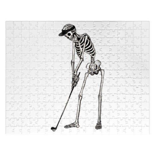 Skeleton Golf Halloween Jigsaw Puzzles Funny Halloween2018