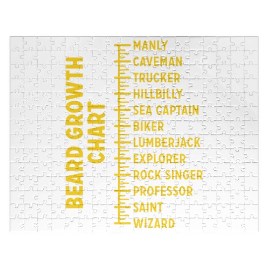 Dad Beard Gifts Beard Growth Chart Funny Beard Jigsaw Puzzles